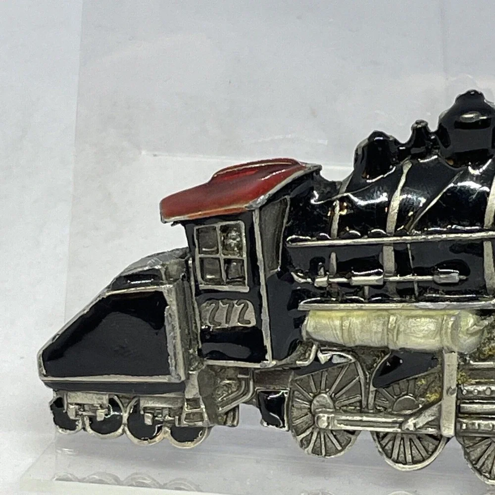 Vintage 1980 Great American Buckle Co Steam Locomotive Train Belt Buckle 272 USA